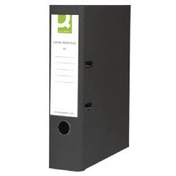 Q-Connect 70mm Lever Arch File Polypropylene Foolscap Black KF20025
