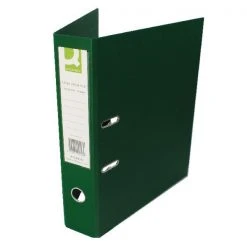 Q-Connect 70mm Lever Arch File Polypropylene Foolscap Green KF20028
