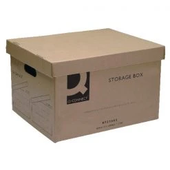 Filing & Folders Q-Connect Brown Storage Box 335x400x250mm KF21665