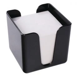 Q-Connect Value Deflecto Cubic Note Block And Holder Black