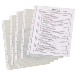 Q-Connect Punched Pockets Polypropylene 50 Micron A4 Clear Pack Of 100 KF24001