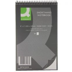 Q-Connect Feint Ruled Shorthand Notebook 160 Pages 203x127mm KF31003 Notebooks And Journals