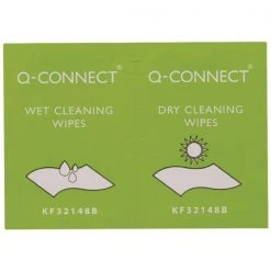 20 X Q-Connect Wet And Dry Wipes KF32148