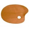 Unbranded Large Plywood Oval Palette Art Accessories