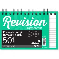 Filing & Folders Silvine Revision Note Cards Assort 152x102mm Twinwire Pad 50