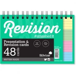 Silvine Student Revision Cards Wirebound Colours