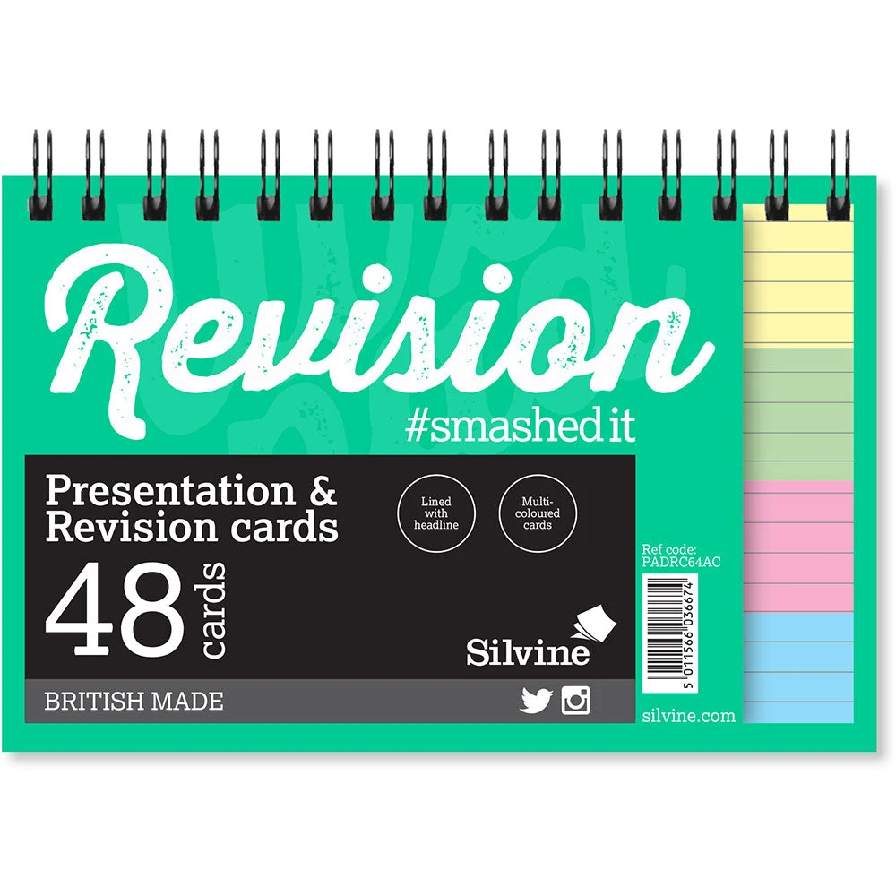Silvine Student Revision Cards Wirebound Colours 3 Silvine Student Revision Cards Wirebound Colours