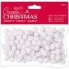Papermania Mini Pom Poms - White Craft Embellishments