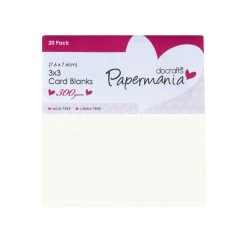 Cards And Envelopes Papermania 3x3 Cards/Envelopes (20pk 300gsm) - Cream