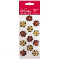 Papermania Embellished Toppers - Poinsettias - Create Christmas