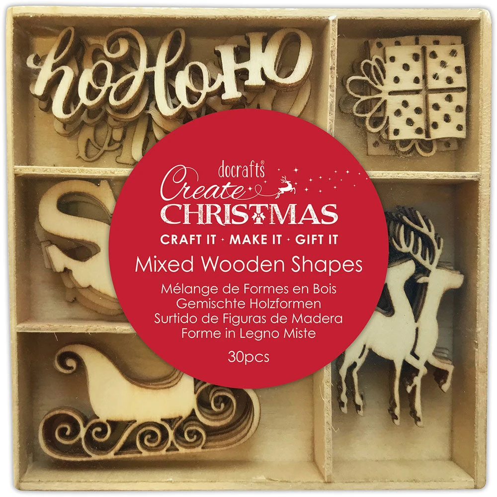 Papermania Wooden Shapes - Santa Claus 3 Papermania Wooden Shapes - Santa Claus