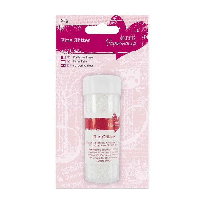 Papermania Fine Glitter (25g) - White Miscellaneous Craft Accessories 3 Papermania Fine Glitter (25g) - White Miscellaneous Craft Accessories