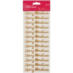 Papermania Glitterations - Merry Christmas - Gold