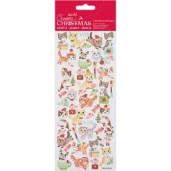 Papermania Glitter Stickers - Christmas Cats