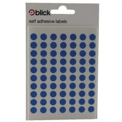 Blick Coloured Labels In Bags Round 8mm Dia 490 Per Bag Blue RS002055