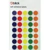Blick Coloured Labels In Bags Round 13mm Dia 140 Per Bag Assorted RS004950