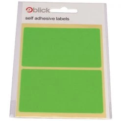 Blick Green Fluorescent Labels In Bags 50x80mm RS010654