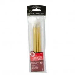 Royal & Langnickel 3 Brushes Bamboo White Hair Set