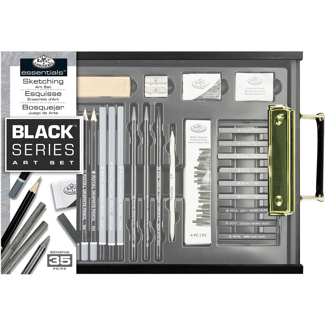 Royal & Langnickel Royal And Landnickel Black Series Pencil And Graphite Sketching Palette Case 3 Royal & Langnickel Royal And Landnickel Black Series Pencil And Graphite Sketching Palette Case
