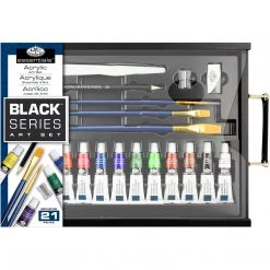 Royal & Langnickel Painting & Drawing Sets Royal And Landnickel Black Series Acrylic Paint Palette Case - 12ml Paints