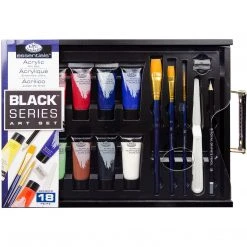 Royal & Langnickel Royal And Landnickel Black Series Acrylic Palette Art Case - 22ml Paints Painting & Drawing Sets