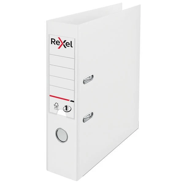 Rexel Choices 75mm Lever Arch File Polypropylene A4 White 2115502 3 Rexel Choices 75mm Lever Arch File Polypropylene A4 White 2115502