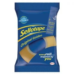 Sellotape Original Golden Tape Pack Of 6 24mmx33m 1443254 Glues & Adhesives
