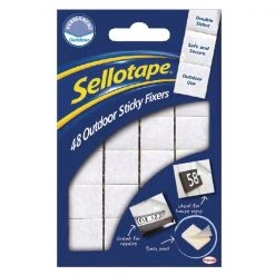 Sellotape Sticky Fixer Outdoor 20x20mm Pack 48 Glues & Adhesives