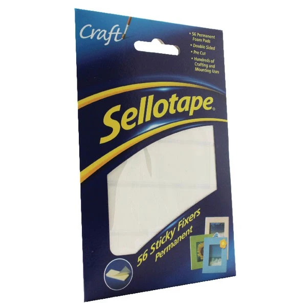Sellotape Sticky Fixers Permanent 12x25mm 1445423 Glues & Adhesives 3 Sellotape Sticky Fixers Permanent 12x25mm 1445423 Glues & Adhesives