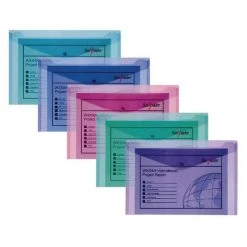 Snopake Polyfile Electra Foolscap Plus Assorted 10088