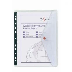 Filing & Folders Snopake Polyfile Ring Binder Wallet A4 Clear 12566