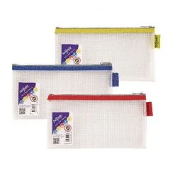 Snopake EVA Mesh Zippa-Bag 133 X 245mm Assorted 15817