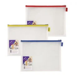 Snopake EVA Mesh Zippa-Bag 277 X 362mm Assorted 15819 Filing & Folders
