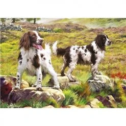 Otter House Rectangular Jigsaw - Spaniels On Moor Contemporary And Traditional Jigsaws