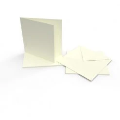 Peakdale Cards And Envelopes Square Cream (10)