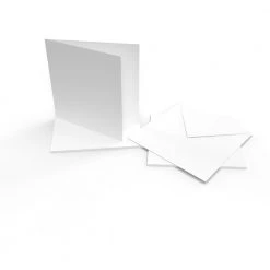 Peakdale Cards And Envelopes Square White (10)