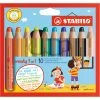 Writing Pens & Pencils Stabilo Woody Set Of 10 Colouring Pencils 2 Writing Pens & Pencils Stabilo Woody Set Of 10 Colouring Pencils