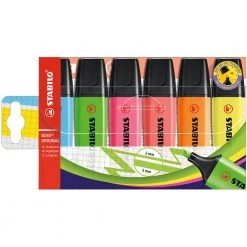 STABILO BOSS Original Highlighter Marker Pens Wallet Of 6 Colours