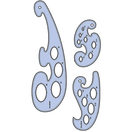 Helix French Curves-ellipse Template Student Stationery 3 Helix French Curves-ellipse Template Student Stationery