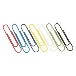 Unbranded Paperclips Coloured 32mm 30601 Student Stationery