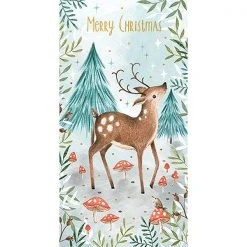 The Art File Money Gift Card - Christmas Deer In Forest