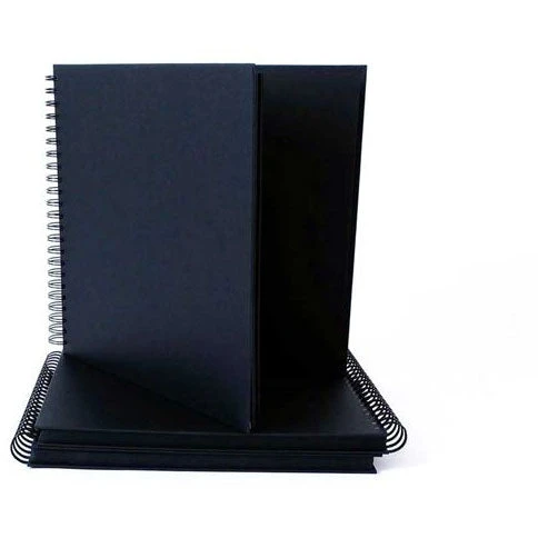 Seawhite Hard Back Sketchbook Wiro Black Paper Book 300x300mm 3 Seawhite Hard Back Sketchbook Wiro Black Paper Book 300x300mm