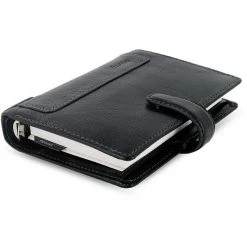 Filofax Holborn Pocket Organiser Black Deluxe Buffalo Leather