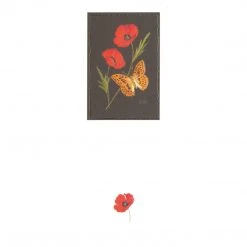 Colcards Greetings Cards Fritillary Butterfly And Poppies