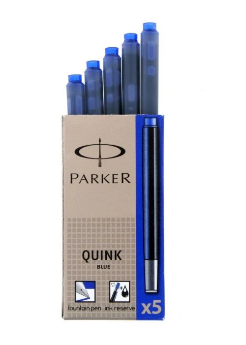 Parker Quink Fountain Pen Refills Long Cartridges Blue Pack 5 Pen Refills And Writing Ink 3 Parker Quink Fountain Pen Refills Long Cartridges Blue Pack 5 Pen Refills And Writing Ink