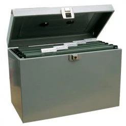 Value Cathedral Metal File Box A4 Grey Filing & Folders