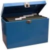 Value Cathedral Metal File Box A4 Blue Filing & Folders