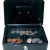 Cathedral Value 25cm (10 Inch) Key Lock Metal Cash Box Black