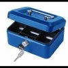 Cathedral Value 20cm (8 Inch) Key Lock Metal Cash Box Blue