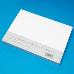 Craft UK A5 Card 160gsm Pack Of 100 White